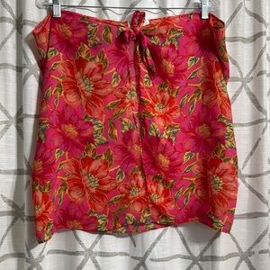 Beach Riot Vibrant Pink and Orange Floral Wrap